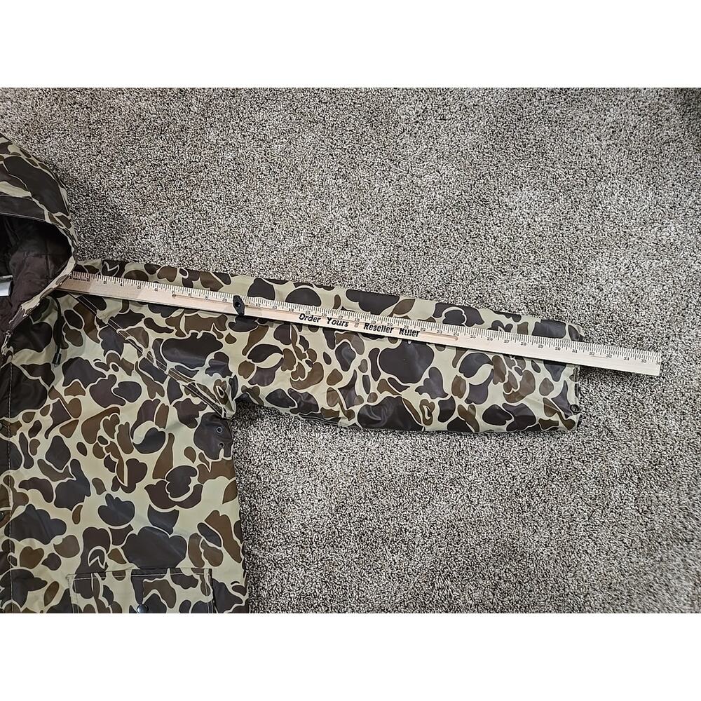 Winchester NOS Vtg 80s Frog Skin Camo Duck Hunting Parka Jacket Mens Sz Large - Picture 10 of 12